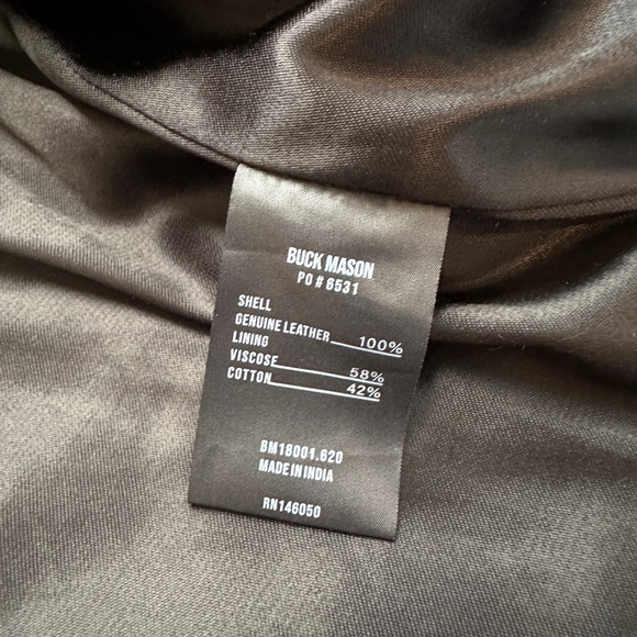 Buck Mason BRUISER LEATHER MOTO JACKET *NWOT* - Picture 6 of 7